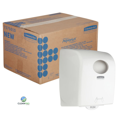 Dozownik ręczników do rąk w rolce Aquarius™ 7375 — 1 biały dozownik ręczników papierowych Dozownik ręczników do rąk w rolce Aquarius™ 7375 — 1 biały dozownik ręczników papierowych