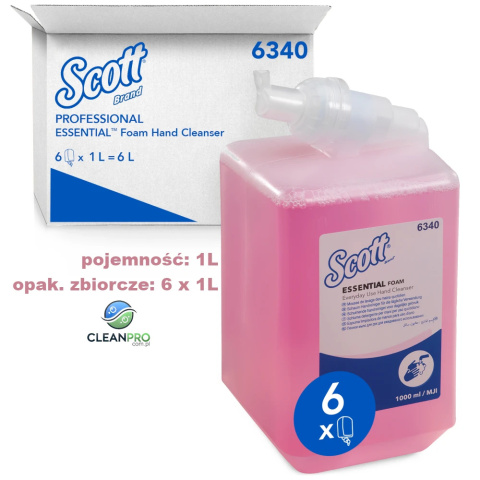 Mydło w piance do codziennego użytku Scott® Essential™ 6340 — Pachnące mydło w piance Mydło w piance do codziennego użytku Scott® Essential™ 6340 — Pachnące mydło w piance
