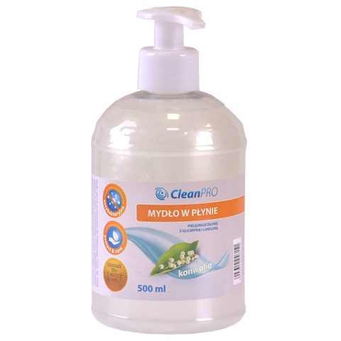 Mydło w płynie, antybakteryjne, CleanPRO, konwalia, 500ml - 357604 Mydło w płynie, antybakteryjne, CleanPRO, konwalia, 500ml - 357604