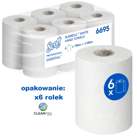 Produkt bez nazwRęczniki papierowe do rąk w rolce Scott® Essential™ Slimroll™ 6695 — ręczniki papierowe w rolce Produkt bez nazwRęczniki papierowe do rąk w rolce Scott® Essential™ Slimroll™ 6695 — ręczniki papierowe w rolce